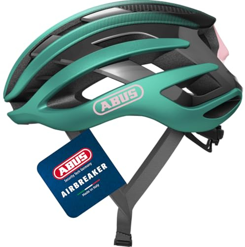 ABUS Casco da bici da corsa AirBreaker – high-end per ciclismo professionale – per ragazzi e adulti – Casco per uomo e donna – blu (Tropical Turquoise), taglia L