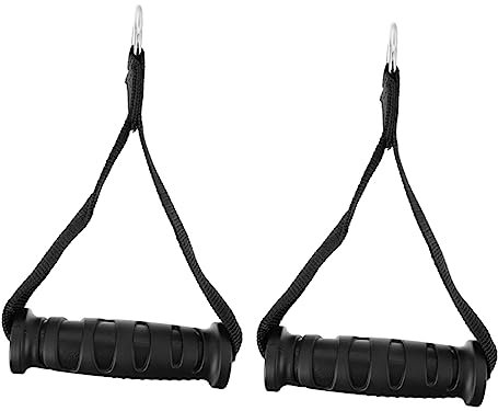 Kisangel 2pcs Heavy Duty Tension Ropes Handle for Cable Machine Exercise Handle Grip for Fitness Diy Gym Equipment Accessory