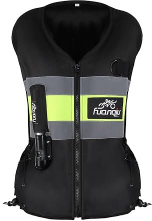 Airbag Weste, Leichte Airbagweste Mit Hoher Sichtbarkeit Airbagweste für Motorradfahrer/Herren Damen, Fahrräder, Reiten, Skifahren, Schutzkleidung Faltbarer Radweste B,3XL