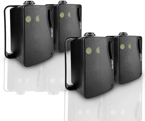 Herdio Altavoces pasivos de 3.5 Pulgadas para Exteriores, con Cable, Impermeables, para Montaje en Pared, con Sonido Superior de 400 W, Durabilidad para Todo Tipo de Clima, para el hogar, Patio