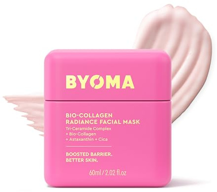 BYOMA Bio-Collagen Radiance Facial Mask - Transformative Liquid Sheet Mask for Glass Skin - Instant radiance, Visibly Improved Elasticity, Reduces Appearance of Wrinkles - Cica & Ceramides, 60mL