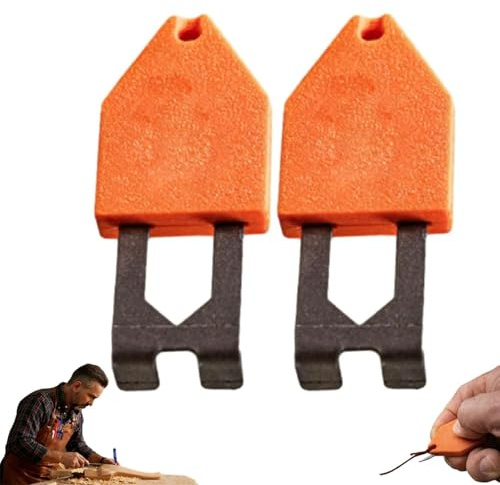 KIEYIQE Gancio di ancoraggio per fune, un gancio terminale davvero unico, strumento di ancoraggio portatile per linea di gesso, strumenti di carpenteria per linee rette (2pcs)