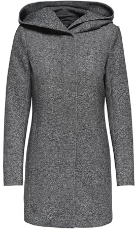 ONLY Sedona Light Coat OTW Noos Impermeabile Donna, Grigio (Dark Grey Melange), 44 2X-Large