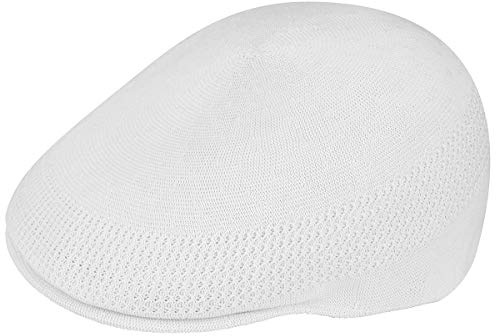 Kangol Tropic 507 Classic Ventair Flatcap Schirmmütze Schiebermütze Sommercap Herren - mit Schirm Sommer Frühling-Sommer - M (56-57 cm) weiß