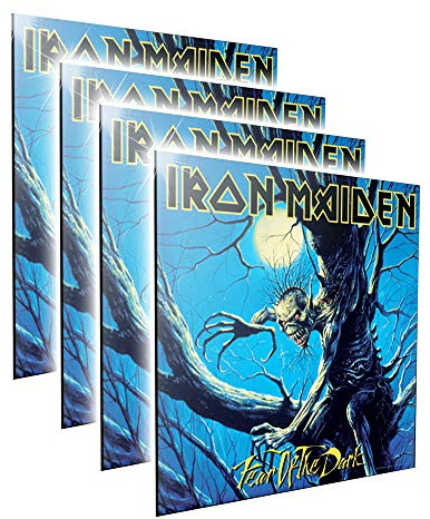 Nemesis Now Iron Maiden Fear of The Dark Crystal Clear - Cuadro (32 cm), Color Negro