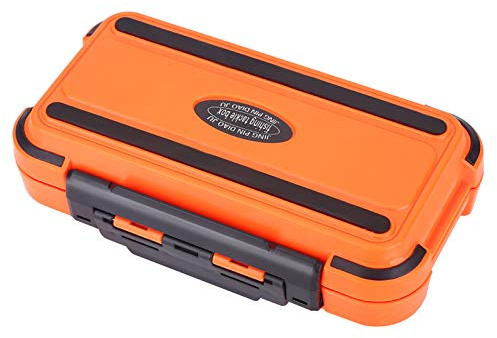 VGEBY1 Caja de Almacenamiento de Pesca, 24 Ranuras Cajas de Aparejo de Aparejos de Pesca Cebo de Pesca Impermeable Contenedores de Almacenamiento de Equipo de Pesca(Naranja)