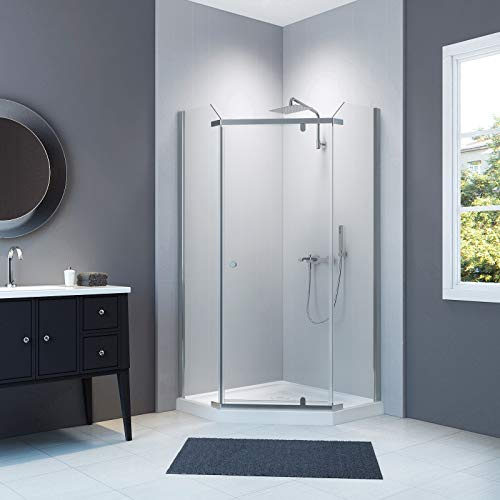 Shreveport-NW Neo Angle Shower Enclosure Kit With Acrylic Base Without Walls
