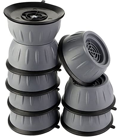 8 Stück Schwingungsdämpfer Waschmaschine Vibrationsdämpfer Fußpolster Stoßdämpfer Universal Anti vibration Gummi Füße Antirutsche Antivibrationsmatte Fußpads für Waschmaschinen Trockner Spülmaschine