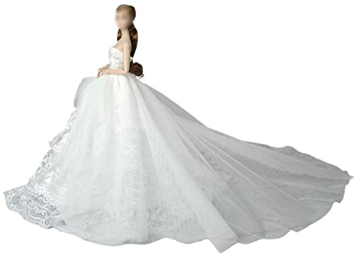 Fashion Princess Wedding Dress Party Gown Clothes for 11.5inch Doll Fishtail Dresses 1:6 Dolls Accessories (Style B)