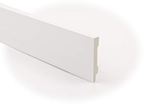 Zócalo - Rodapié Blanco de PVC hidrófugo PINTABLE, 10cm de alto y 220cm de largo