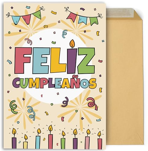 CONTRAXT Tarjeta cumpleaños. Tarjeta felicitacion regalo original de cumpleaños hombre mujer Tarjeta postal feliz Cumpleaños cumple mujer hombre amiga