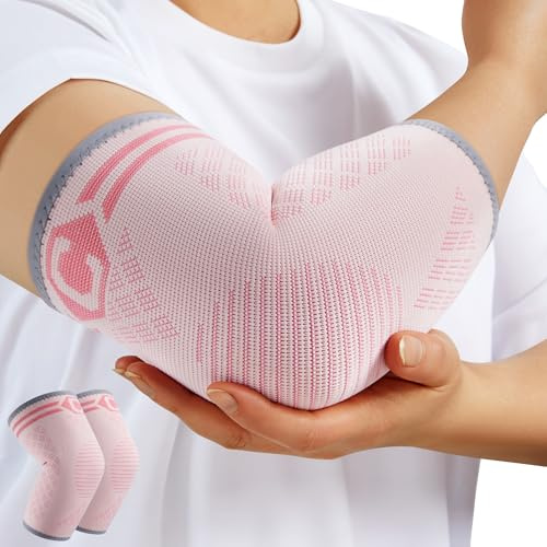 CAMBIVO 2 Pack Elbow Brace Compression Sleeve, Tennis & Golfer's Elbow