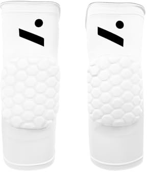 Ninesquared Ellenbogenschoner Volleyball Unisex – Schützend, Elastisch & Atmungsaktiv – Ideal für Hallensport – 1 Paar – Weiß – Größe M/L