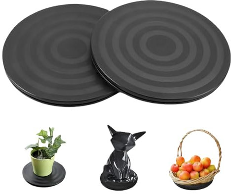 2 Stück 360 Grad Rotierende Drehplattform, Mehrzweck Rund Plattform, Heavy Duty Drehwirbel Drehtisch Ständer, Mehrzweck Drehbar Plattform Faden Oberfläche, für Laptops/Monitor/TV/Pflanzen