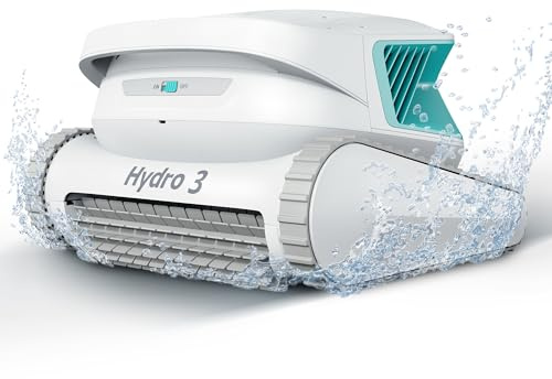 2026 Chasing Hydro 3 Robotic Pool Cleaner for Inground/Above Ground Pools, 150W Cordless Pool Vacuum, Max 200min Runtime, 4.1L Filter Basket, Auto Waterline/Wall Cleaning, Max 1076 sq.ft Coverage