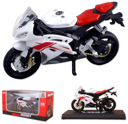 Danbghyuo Moto Giocattolo,Giocattolo Modello Di Moto,per BambiniSimulazione moto Giocattolo,Per Motociclette Adatto a Regali Di Compleanno Per Bambini Di Età Superiore a 3 Anni (White)