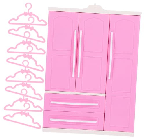 BESPORTBLE Miniature Maison Poupée Armoire avec Cintres Miniatures Organisateur de Vêtements Poupée pour Rangement Ordonné des Vêtements