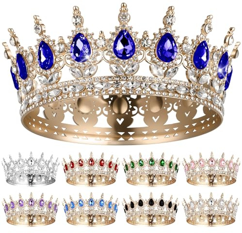 AOOSA Diademe Femme, Couronne Gateau Princesse Strass, Bijoux de Cheveux pour Femme, Strass Scintillants Couronne Reine Accessoires pour Cheveux pour Carnaval Mariage Anniversaire Fête