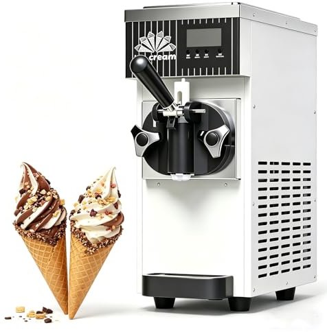 Macchina Per Gelato Soft Monogusto Da 450 W, 4-5 Kg/H, Da Banco Con Display Lcd, Autopulizia, Produce 80-100 Gelati Su Stecco/H, Ideale Per Snack, Bar E Ristoranti(White)