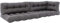 Vicco Palettenkissen Set Flocken, Outdoor Kissen, Grau, 5 Teile