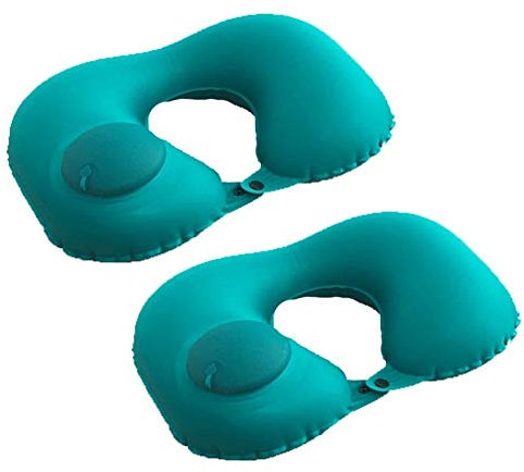 Pillows Nackenkissen Aufblasbares Nackenhörnchen Nackstützen Reisekissen Ultraleicht Ergonomisches Travel Badewanne Spa Badezimmer Kissen für Flugzeug Auto Zug Camping Schlafrest Büro(Color : Blue a)