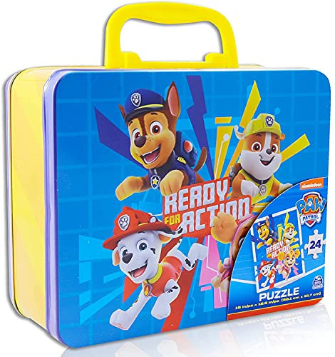 Paw Patrol 24-pc Puzzle Tin Lunch Box (7.75 x 6.25 x 3.25)