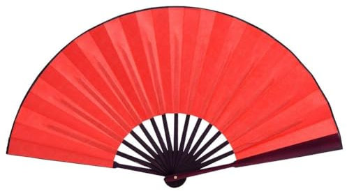 Cyrank Ventagli Cinese a Mano,Ventaglio Pieghevole Rosso,Ventaglio Donna,Ventaglio in Seta a Mano,Ventaglio Giapponese per Spettacoli, Festival, Eventi, Regali, Decorazioni per la Danza Artigianale