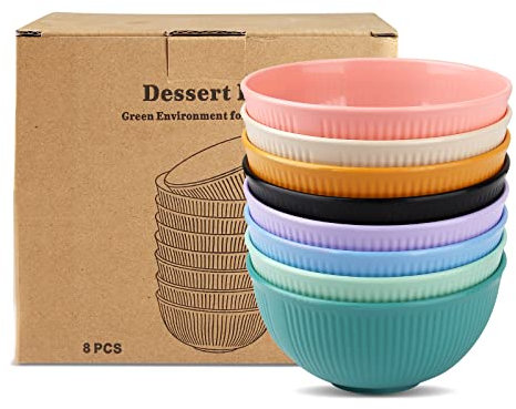 Chililon Cuenco plastico, Cuenco de Cereales,Cuencos de pasta irrompibles,Ensaladera plastico,cuenco de camping reutilizable seguro.