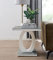 Furniturebox UK Giovani Modern Grey & White Halo High Gloss Glass Side End Table