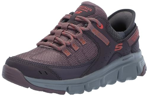Skechers Mujer Summits At 180147 Zapatillas, Burgundy Synthetic/Mesh/Multi Trim, 41 EU