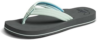 REEF Cushion Breeze Damen-Flip-Flop, ultraweiches gepolstertes Fußbett, Fußgewölbeunterstützung, Grau/Mint, 7