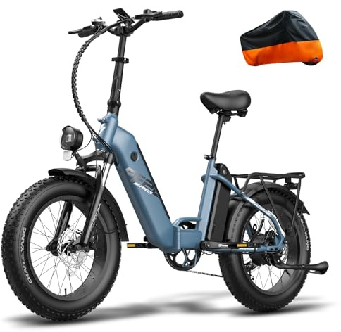 Fafrees Official Electric Bike, Folding E-Bike 48V 10.4Ah*2 Batteries, 160KM Range, FF20 Polar 20 x 4.0 Fat Tires Electric Bicycle for Adults, Aluminum Frame, 150KG Load