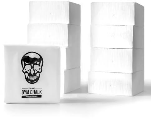 Gymreapers Gym Chalk, Athletic Powder Chalk for Maximum Grip Magnesium Carbonate Chalk for Powerlifting, Weightlifting, Rock Climbing, Gymnastics Chalk Block (8-2oz Chalk Blocks)