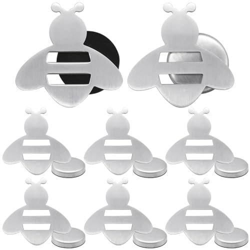 GOIYZTTR 8 Pezzi Peso per Tovaglia con Calamita Pesi Magnetici per Tovaglie in Acciaio Inossidabile Pesi per Tovaglia da Esterno(Ape)