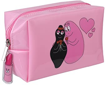 Barbapapa Sac de rangement pour brosses à dents -Beauty Bag- Sac de maquillage- Étui à brosses à dents pratique et élégant - Sac à cosmétiques, trousse à crayons- 14x6x9 cm - sac de voyage