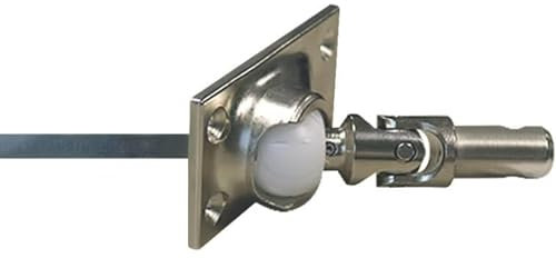 Salida de caja – Cuadrado 6 mm – Giratorio 12 mm – Pasador de caja para salida de maletero – Guía deportada articulación – Longitud 300 mm – Para persianas y persianas enrollables – Geiger