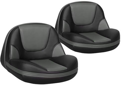 Leader Accessories Pro Casting Boat Seats Lean Pro High Back Fishing Bass Boat Seat 2 Seats (Black Charcoal)