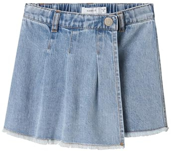 NAME IT Niña Nmfhanna DNM Skort 4070-Ov H, Medio De Mezclilla Azul, 98