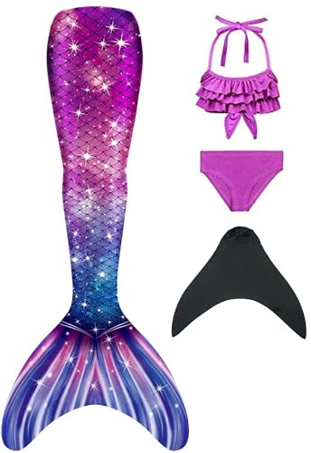 NAITOKE Cola de pez Chica pez a monoaleta con Bikini Cosplay Fiesta de Verano