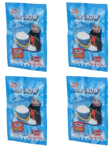 Ausla 20 Piezas de Polvo de Nieve Falso, Nieve Artificial Esponjosa Segura para Decoración Navideña y Fiestas de Invierno