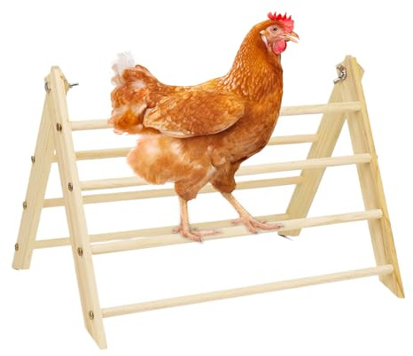 para Gallinas,Percha de Madera Que Ahorra Espacio - Barra Descanso para Aves de Corral,para Aves de Corral, Pollitos, gallinas, Aves Medianas y Grandes, criadero hábitat Exterior