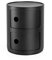 Kartell Componibili Recycled, Container 2-fächer, Matt-schwarz