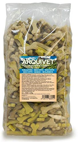ARQUIVET Biscotti 'Ossa' - 2,5 Kg - Snack e Premi per Cani