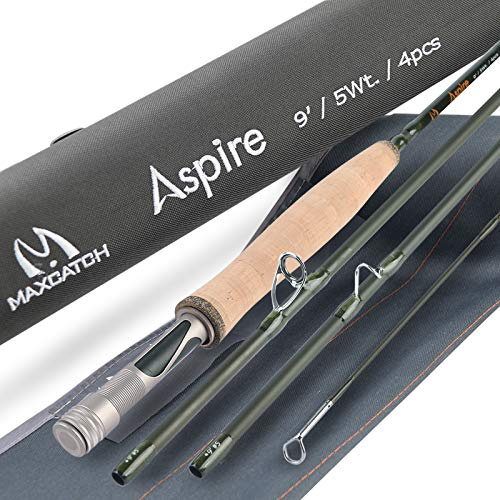 Sprinton MAXIMUMCATCH Aspire flugspö 40T kolfiber 4 delar flugfiskespö med anodiserad rullhållare fiskespö i 5/6/8 wt (9 FT 8 WT 4 delar)