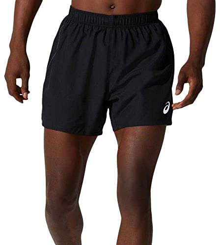 ASICS Uomini Core 5In Short Abbigliamento da Running Pantaloncini Performance Black/Graphite Grey - Nero L