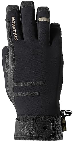 Salomon MTN Gore-Tex Guantes Esqui snowboard de Unisexo Transpirable, Protección Impermeable y Ajuste Preciso, Ideal para Montaña y Escalada, Negro, Extra Small