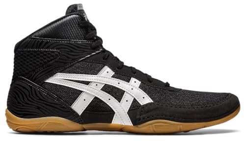 ASICS Men's Matflex 7 Wrestling Shoes, 9.5, Black/White