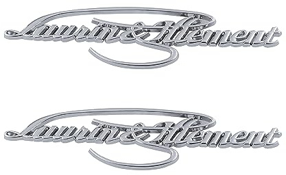 Generic Laurin & Klement-emblem för grundare signatur personlig bilklistermärke dekal (silver)