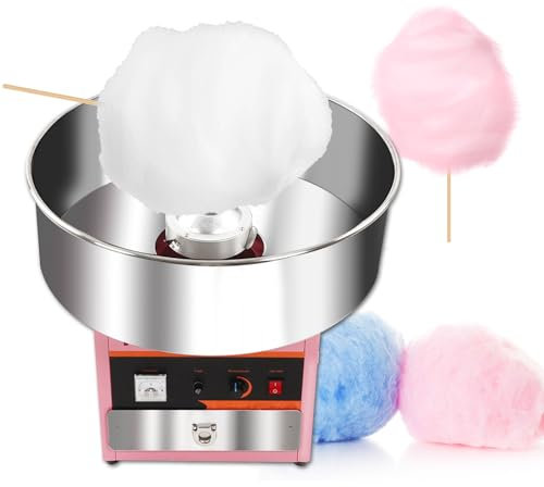 Kommerzielle Elektrische Zuckerwattemaschine, Elektrische Zuckerwattemaschine, Zuckerwattemaschine mit Edelstahlschüssel, Musik, für Familienfeiern (Europäischer Standard
