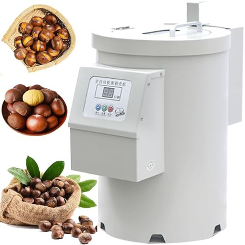 DPQYJPP Châtaignes Automatique, Machine à craquer Les châtaignes électrique, Machine à entailler Les châtaignes 40 kg/h, Aucun dommage aux châtaignes, Facile à Utiliser,14knives